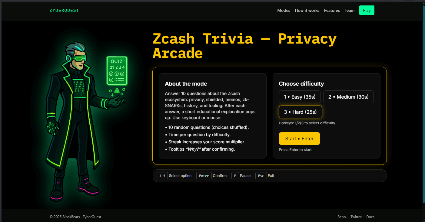 Trivia mockup